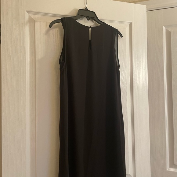 BCBG Asymmetrical High Low Chiffon Layered in Dress Black - Picture 10 of 11